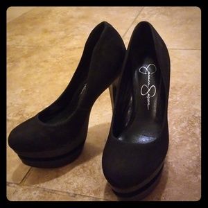 Jessica Simpson Black Platform Pumps